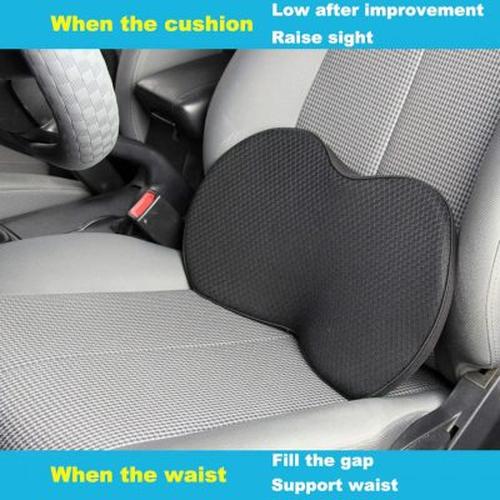 2-in-1 Memory Foam Car Seat Cushion for Lower Back Pain Relief and Hip Support