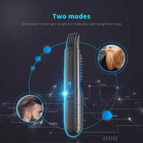 2-in-1 Wireless Charging Hair Snd Beard Straightener With LCD Display