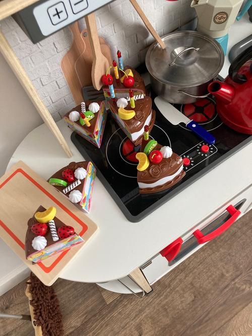 "Jouets de cuisine de jeu de simulation de 37 pièces avec de la nourriture pour gâteaux pour les enfants" photo review