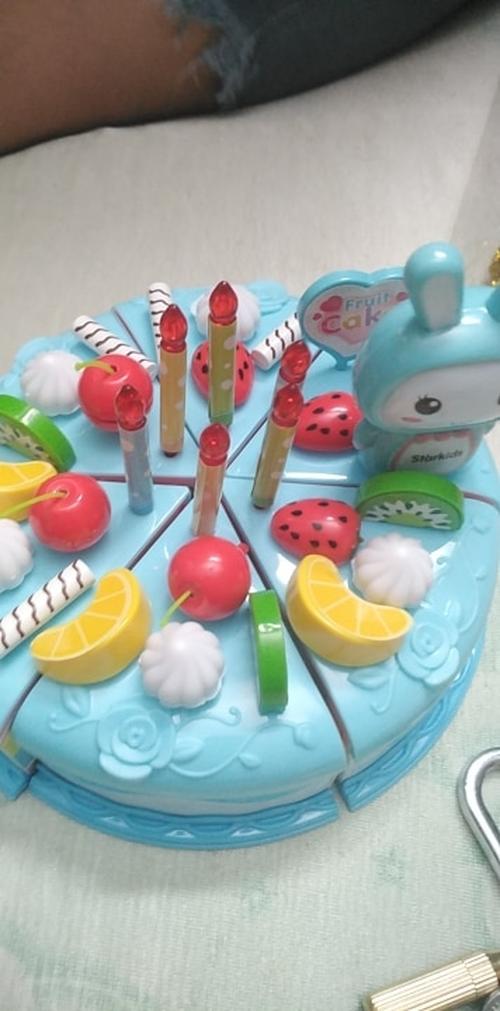 "Jouets de cuisine de jeu de simulation de 37 pièces avec de la nourriture pour gâteaux pour les enfants" photo review