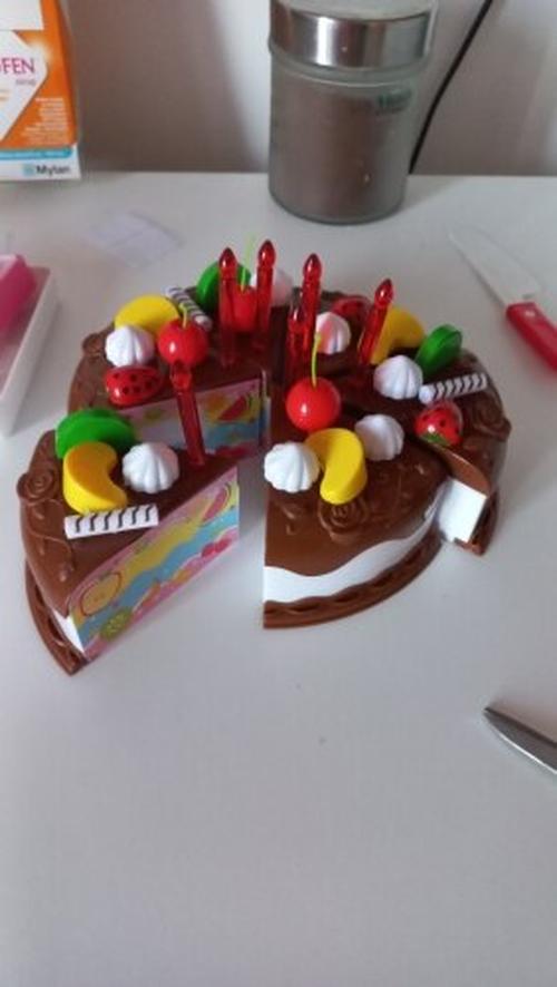 "Jouets de cuisine de jeu de simulation de 37 pièces avec de la nourriture pour gâteaux pour les enfants" photo review