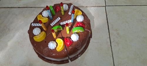 "Jouets de cuisine de jeu de simulation de 37 pièces avec de la nourriture pour gâteaux pour les enfants" photo review