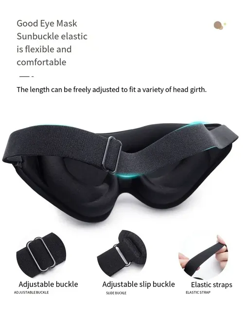 3D Sleep Mask with Memory Foam