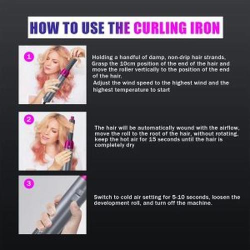 5in1 Automatic Curling Machine, Hair Curler, Mini Multifunction Hair Dryer