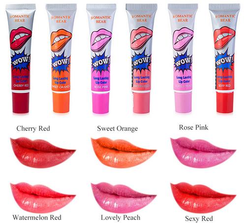 6-Pack Long-Lasting Waterproof Lip Stain Peel Masks for Naturally Tinted Lips