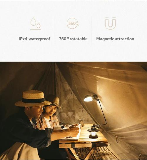 Adjustable 360° Magnetic Base Indoor &amp; Outdoor Camping Clip Lamp