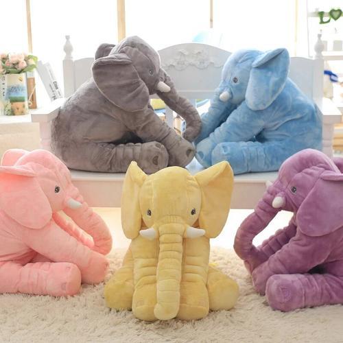 Baby Elephant Pillow, Elephant Doll Plush Toy Elephant Pillow Baby Comfort Doll