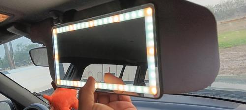 LED Mirror for Car Visor, Rechargeable Car Visor Vanity Mirror with 3 Light Modes & Dimmable Touch Screen photo review