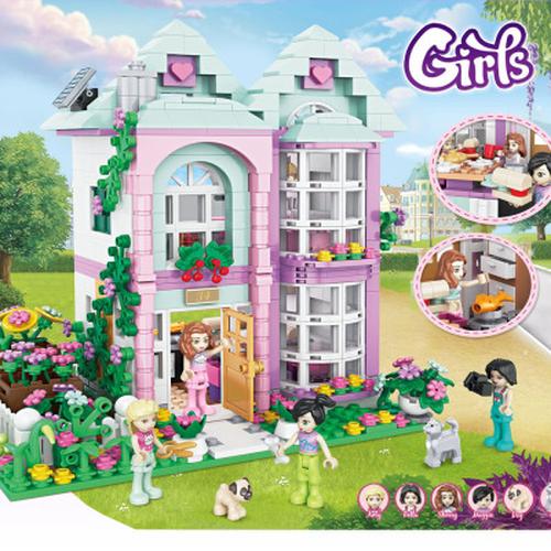 Castle Building Blocks, Garden Character Set Diy Toys Birthday Gifts For Children