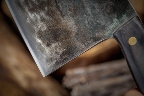 Chef's Cleaver for Meat Cutting, Hand-forged Stainless Steel