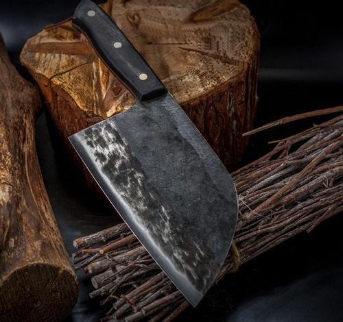 Chef's Cleaver for Meat Cutting, Hand-forged Stainless Steel