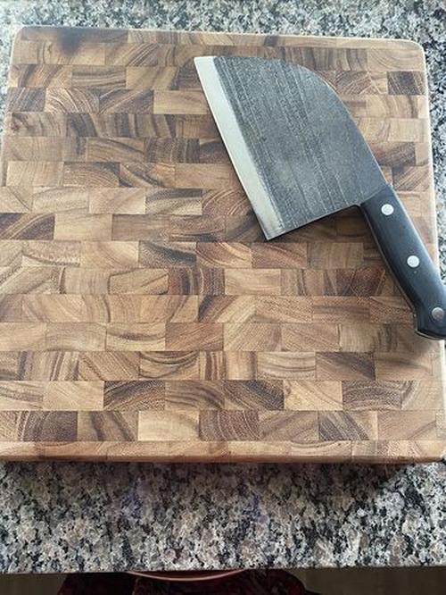 Chef's Cleaver for Meat Cutting, Hand-forged Stainless Steel photo review