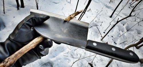 Chef's Cleaver for Meat Cutting, Hand-forged Stainless Steel photo review