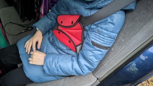 Child Seat Belt Adjustment Holder for Kids Safety photo review