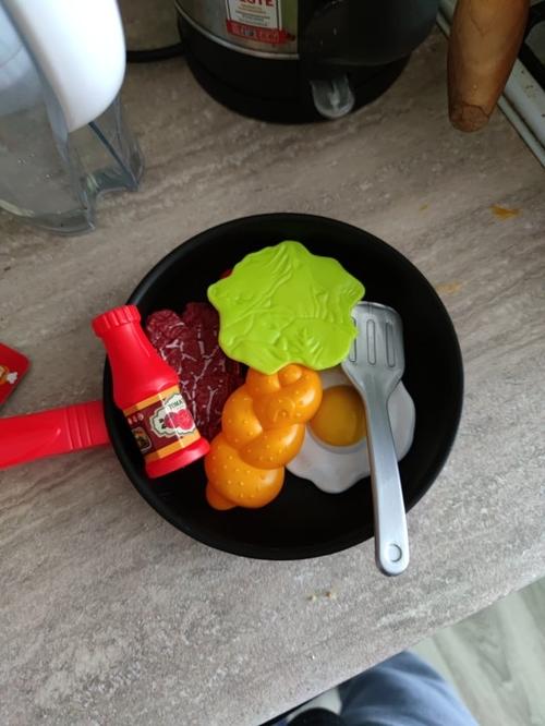 Children's Kitchen Toy Set with Steak Pan and Food for Girls & Boys photo review