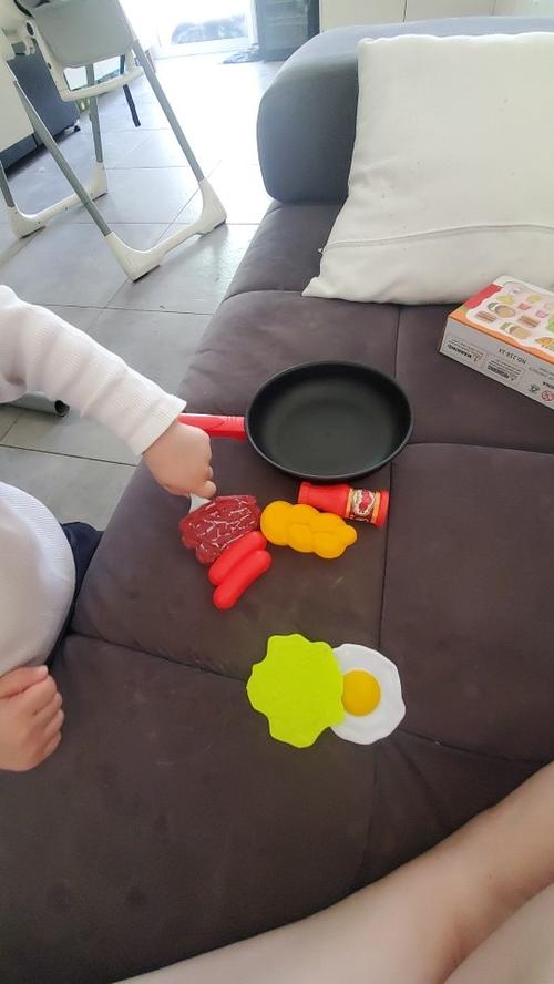 Children's Kitchen Toy Set with Steak Pan and Food for Girls & Boys photo review