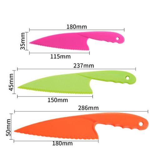 Children's Plastic Fruit Bread Dessert Kitchen Knife Set