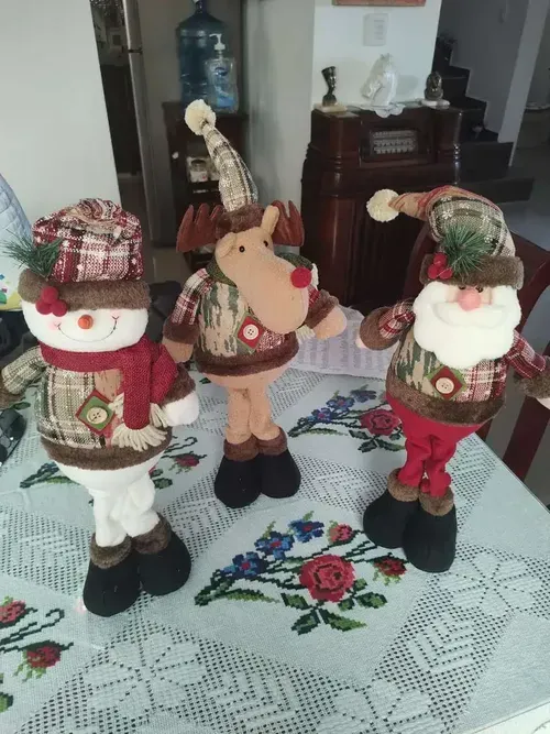 Christmas Dolls Tree Decor with Reindeer Snowman Santa Claus for Home Decoration photo review