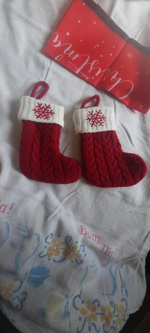 Christmas Knitting Socks with Alphabet Pendant for Home Party Decoration photo review