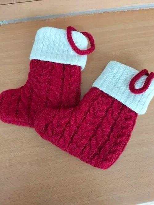 Christmas Knitting Socks with Alphabet Pendant for Home Party Decoration photo review