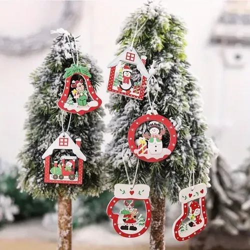 Christmas Wooden Ornaments - Merry Christmas Decorations for Home