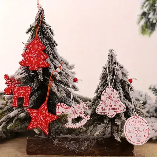 Christmas Wooden Ornaments - Merry Christmas Decorations for Home