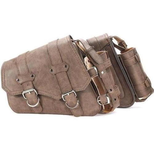 Classic leather bag for motorcycle riders