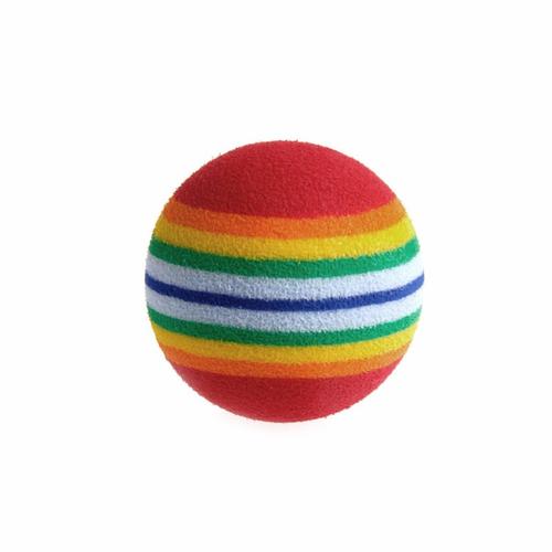 Colorful Interactive Cat Toy Ball with Natural Foam for Chewing and Scratching