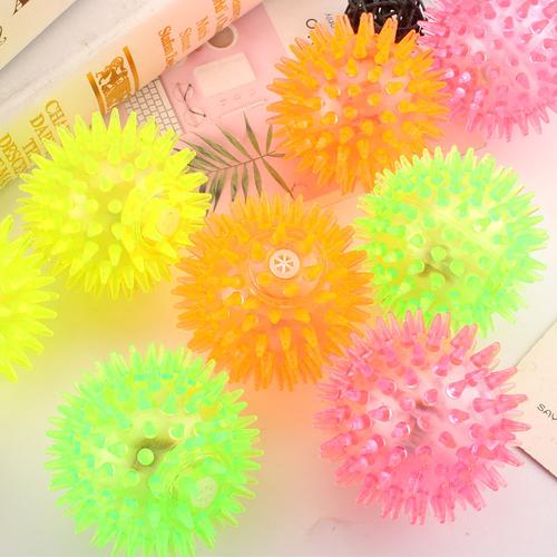 Colorful Rubber Squeaky Toys for Dogs and Cats - Luminous Pet Toy Ball