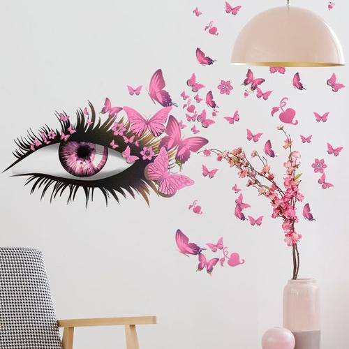 Creative Eyelashes Wall Sticker for Living Room Decoration