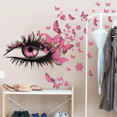 Creative Eyelashes Wall Sticker for Living Room Decoration