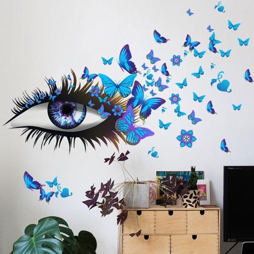 Creative Eyelashes Wall Sticker for Living Room Decoration