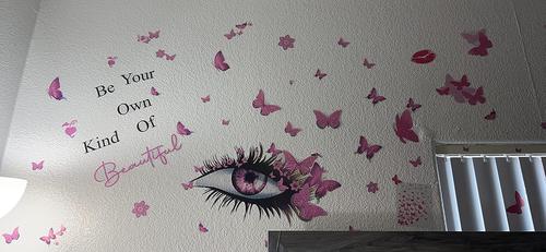 Creative Eyelashes Wall Sticker for Living Room Decoration photo review