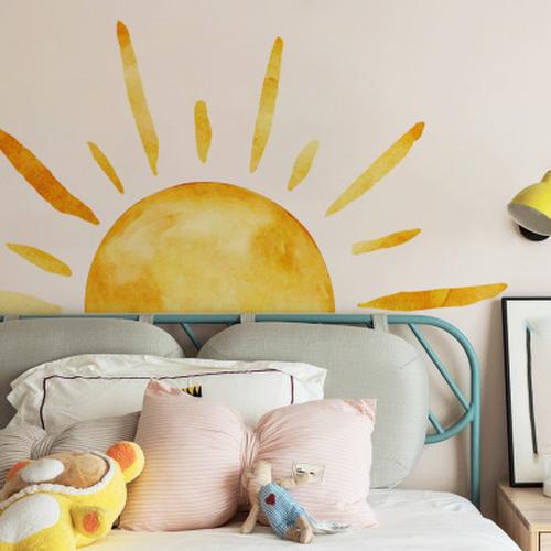 Creative Hand-painted Sun Self-adhesive Wall Sticker