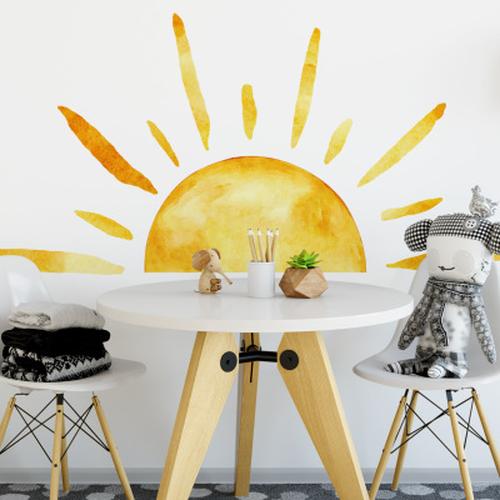 Creative Hand-painted Sun Self-adhesive Wall Sticker