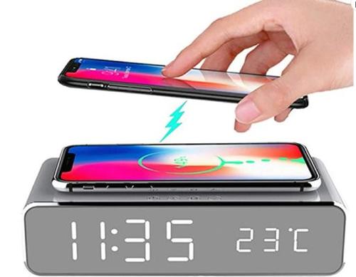 Digital Alarm Clock With Wireless Charger