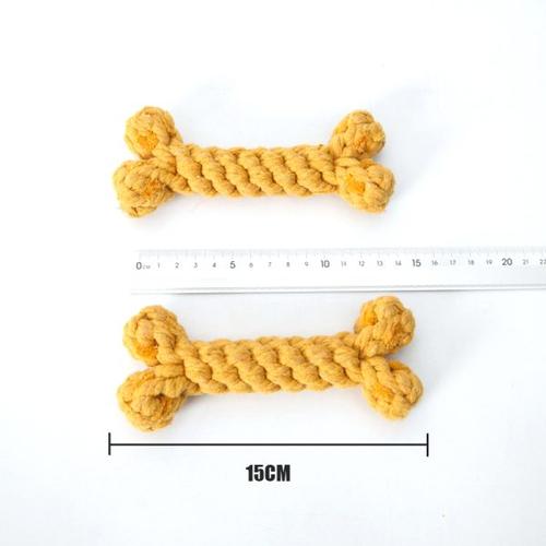 Dog Toys for Small &amp; Large Dogs, Chew Resistant Cotton Bone Shape Puppy Teething Toy