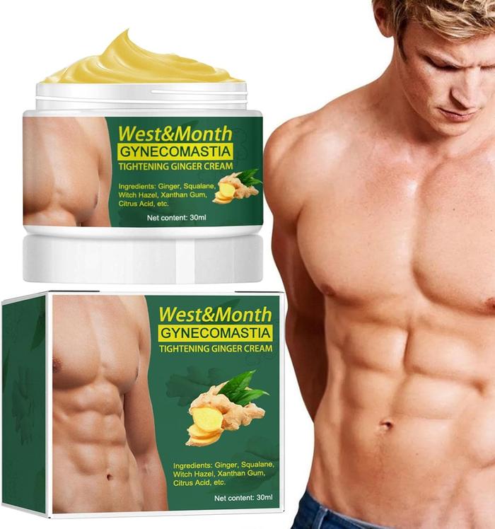 Gynecomastia Tightening Ginger Cream, Ginger Cream for Men, Effectively Shrinks Men Chest Tightening Ginger Cream