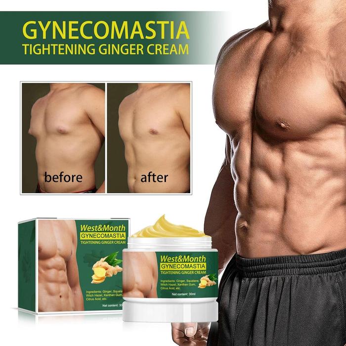 Gynecomastia Tightening Ginger Cream, Ginger Cream for Men, Effectively Shrinks Men Chest Tightening Ginger Cream