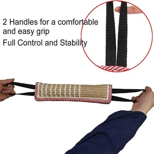 Durable Dog Training Tug Toy with Rope Handles for Large Dogs