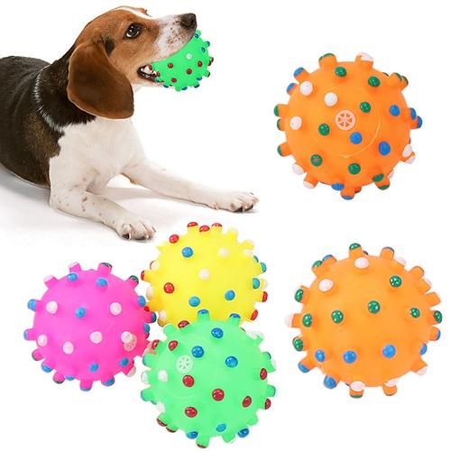 Durable Round Dog Ball Toy for Puppy Training with Squeaky Sound