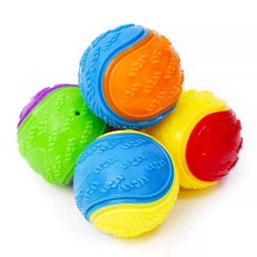 Durable Rubber Dog Squeaky Toys Balls for Puppy Training Bite Resistant