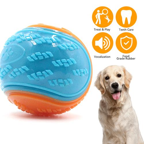 Durable Rubber Dog Squeaky Toys Balls for Puppy Training Bite Resistant