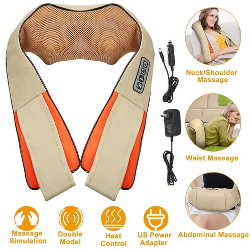 Electric Shiatsu Back Neck And Shoulder Massager With Heat