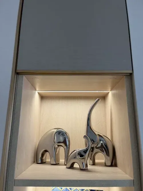 Electroplated Silver Elephant Crafts for Luxury Living Room Decor photo review