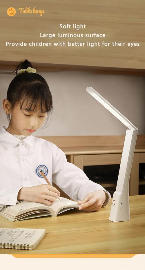 Foldable LED Desk Lamp with Eye Protection for Students, Children, and Reading