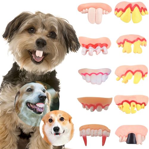 Funny Dog False Teeth Halloween Cosplay Supplies Pet Decorating Toys