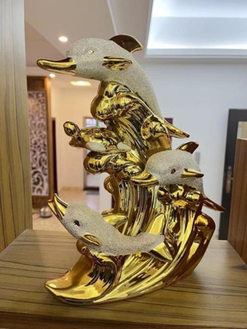 Gold Animal Ceramic Figurines for Wedding Decor and Home Decoration photo review