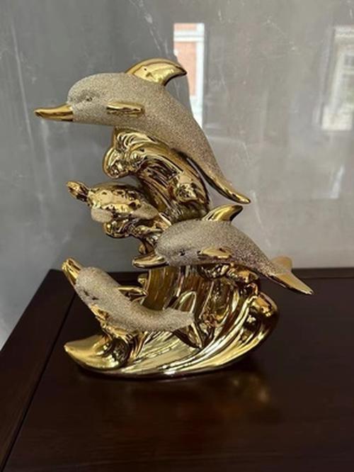 Gold Animal Ceramic Figurines for Wedding Decor and Home Decoration photo review