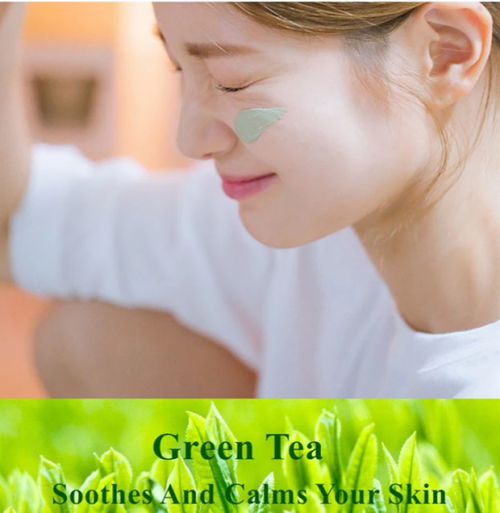 Green Tea Peel-Off Face Mask, Blackhead Removal Moisturizing Green Tea Mask